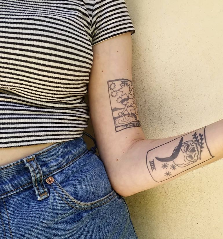 xăm giả bằng mực Inkbox